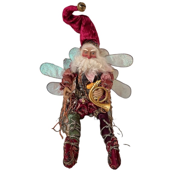 Set of 2 Mark Robert’s Limited Edition 2001 Victorian Woodland Santa Fairies - Picture 2 of 12